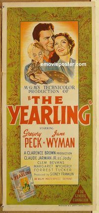 q150 YEARLING Aust daybill R56 Gregory Peck, Jane Wyman, Claude Jarman Jr., classic!