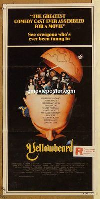 q151 YELLOWBEARD Australian daybill movie poster '83 John Cleese, Eric Idle