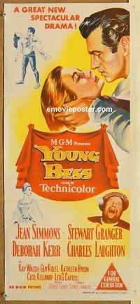 q154 YOUNG BESS Australian daybill movie poster '53 Jean Simmons, Granger