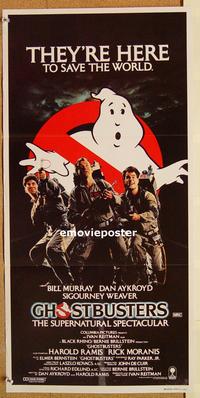 p427 GHOSTBUSTERS Australian daybill movie poster '84 Bill Murray, Aykroyd