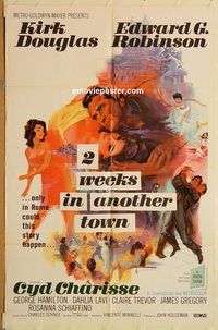 t617 TWO WEEKS IN ANOTHER TOWN one-sheet movie poster '62 Kirk Douglas