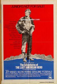 t393 LAST AMERICAN HERO style B one-sheet movie poster '73 car racing!