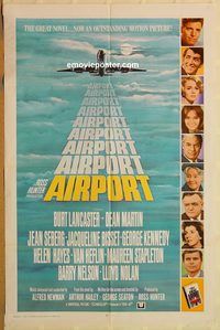t021 AIRPORT int'l one-sheet movie poster '70 Burt Lancaster, Dean Martin