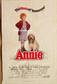 t037 ANNIE one-sheet movie poster '82 Finney, Quinn, Burnett