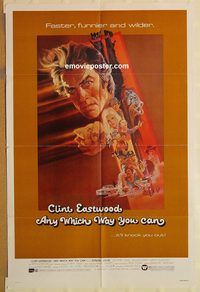 t038 ANY WHICH WAY YOU CAN one-sheet movie poster '80 Clint Eastwood