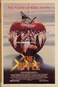 t042 APPLE red style one-sheet movie poster '80 wild rock musical!