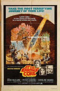 t045 AT THE EARTH'S CORE int'l one-sheet movie poster '76 Peter Cushing