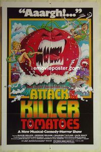 t047 ATTACK OF THE KILLER TOMATOES one-sheet movie poster '79 great image!