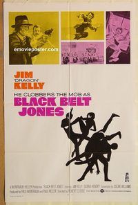 t086 BLACK BELT JONES int'l one-sheet movie poster '74 martial arts!