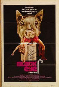 t089 BLACK EYE signed one-sheet movie poster '74 Fred Williamson