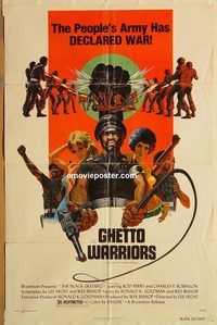 t090 BLACK GESTAPO one-sheet movie poster '75 Ghetto Warriors!