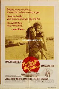 t099 BOBBIE JO & THE OUTLAW one-sheet movie poster '76 Mustang Mach 1!
