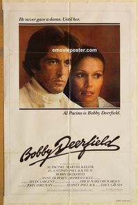 t100 BOBBY DEERFIELD int'l one-sheet movie poster '77 Al Pacino, car racing!