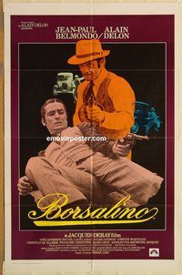 t105 BORSALINO int'l one-sheet movie poster '70 Belmondo, Alain Delon