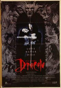 t111 BRAM STOKER'S DRACULA DS int'l one-sheet movie poster '92 Coppola