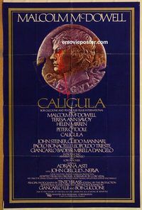 t122 CALIGULA int'l one-sheet movie poster '80 Malcolm McDowell, Guccione