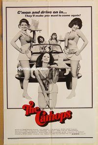 t127 CARHOPS one-sheet movie poster '77 Kitty Carl, drive-in sexploitation