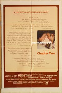 t140 CHAPTER TWO one-sheet movie poster '80 James Caan, Marsha Mason