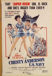 t142 CHESTY ANDERSON US NAVY one-sheet movie poster '76 sexploitation!