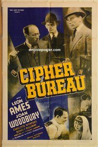 t147 CIPHER BUREAU one-sheet movie poster '38 Leon Ames, Joan Woodbury