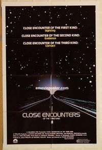 t158 CLOSE ENCOUNTERS OF THE THIRD KIND int'l one-sheet movie poster '77
