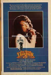 t159 COAL MINER'S DAUGHTER one-sheet movie poster '80 Sissy Spacek