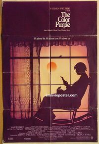 t163 COLOR PURPLE int'l one-sheet movie poster '85 Steven Spielberg, Glover