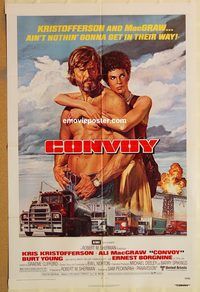t177 CONVOY one-sheet movie poster '78 Kris Kristofferson, Ali McGraw
