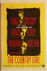 t180 COUNTRY GIRL one-sheet movie poster '54 Grace Kelly, Bing Crosby
