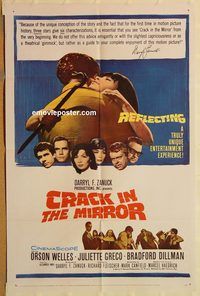 t183 CRACK IN THE MIRROR one-sheet movie poster '60 Orson Welles, Greco