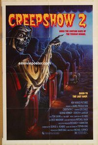 t185 CREEPSHOW 2 one-sheet movie poster '87 Tom Savini, George Kennedy