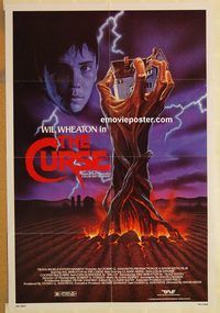 t193 CURSE one-sheet movie poster '87 Will Wheaton, Lovecraft