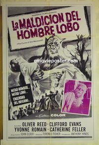 t194 CURSE OF THE WEREWOLF Spanish one-sheet movie poster R70s Oliver Reed