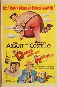 t199 DANCE WITH ME HENRY one-sheet movie poster '56 Abbott & Costello