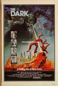 t204 DARK one-sheet movie poster '79 William Devane, Richard Jaeckel