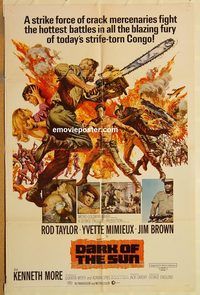t205 DARK OF THE SUN one-sheet movie poster '68 Yvette Mimieux, Taylor