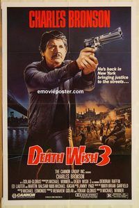 t216 DEATH WISH 3 one-sheet movie poster '85 Charles Bronson, Raffin