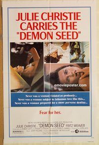 t219 DEMON SEED style B one-sheet movie poster '77 Julie Christie sci-fi!