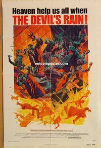 t227 DEVIL'S RAIN one-sheet movie poster '75 Ernest Borgnine, Shatner
