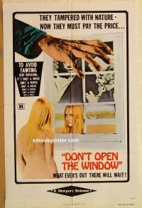t236 DON'T OPEN THE WINDOW one-sheet movie poster '76 sci-fi horror!