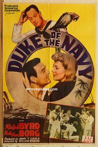 t240 DUKE OF THE NAVY one-sheet movie poster '42 Ralph Byrd, Veda Ann Borg