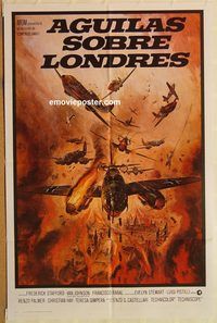 t244 EAGLES OVER LONDON Spanish one-sheet movie poster '73 Stafford, Johnson