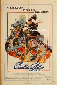 t246 ELECTRA GLIDE IN BLUE style B one-sheet movie poster '73 Robert Blake