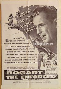 t250 ENFORCER military one-sheet movie poster R60s Humphrey Bogart, Zero Mostel