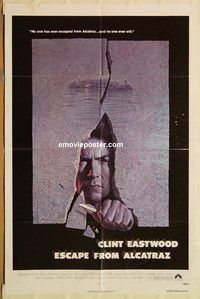 t252 ESCAPE FROM ALCATRAZ one-sheet movie poster '79 Clint Eastwood
