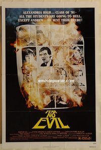 t268 FEAR NO EVIL one-sheet movie poster '81 high school in Hell!