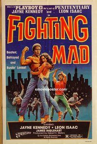 t272 FIGHTING MAD one-sheet movie poster '78 wild blaxploitation!