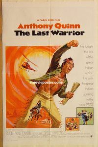 t283 FLAP int'l one-sheet movie poster '70 Anthony Quinn, Last Warrior!
