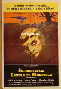 t291 FRANKENSTEIN & THE MONSTER FROM HELL South American movie poster '74
