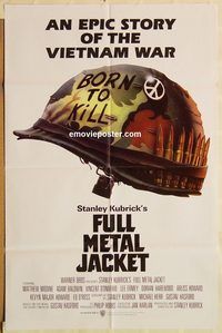t300 FULL METAL JACKET int'l one-sheet movie poster '87 Stanley Kubrick